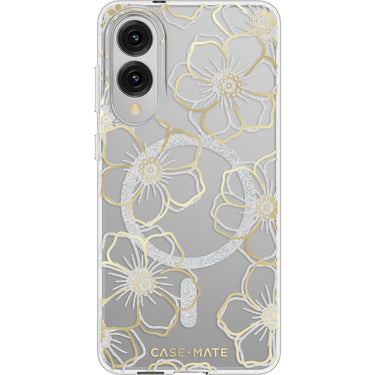 Case-Mate Floral Gems Case W/Magnet For Samsung Galaxy S25 Edge - Gold
